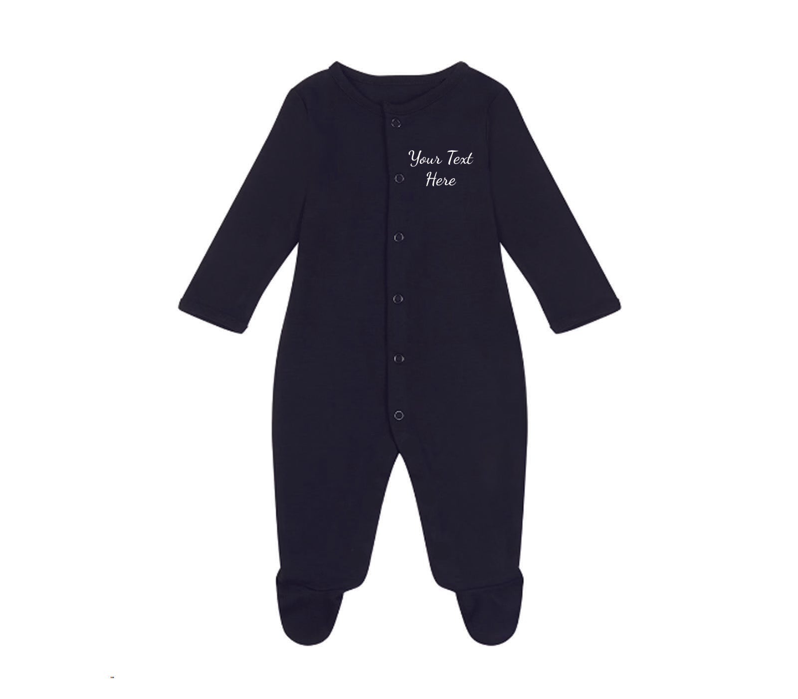 Black Sleepsuit Just Text