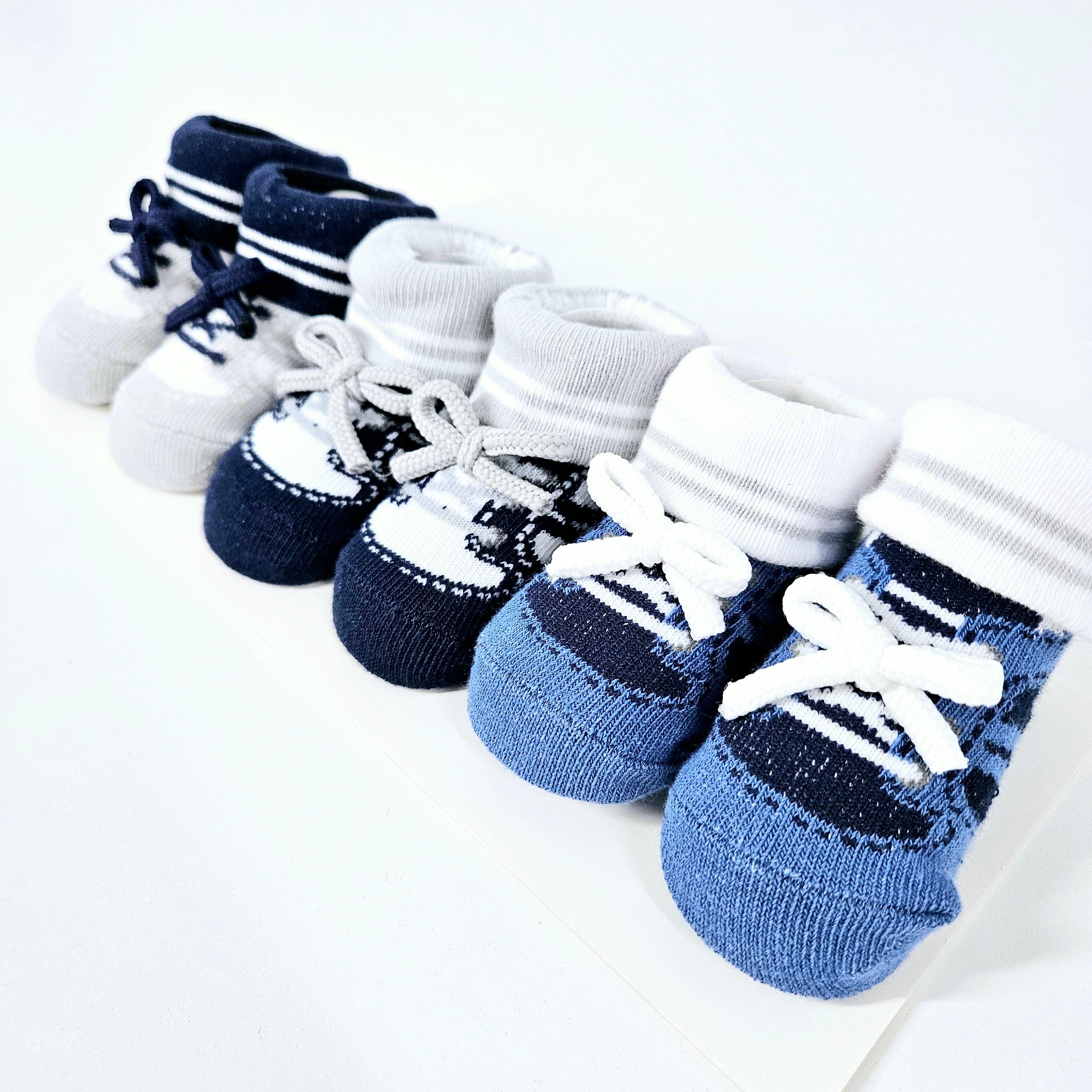 3 Pack Boys 0-9 Months Baby Socks - Smoochie