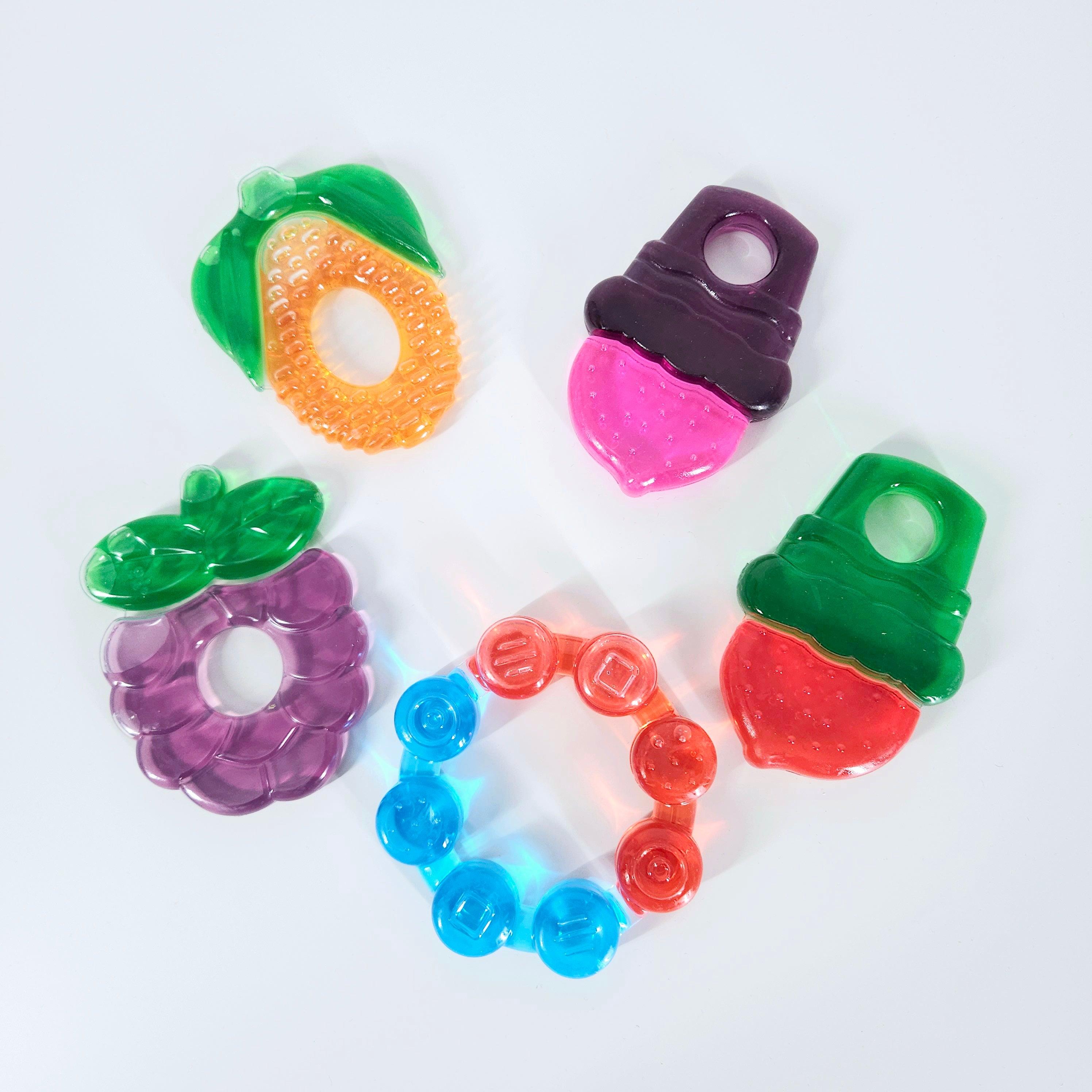 5x Set Fruit Shaped Baby Teethers