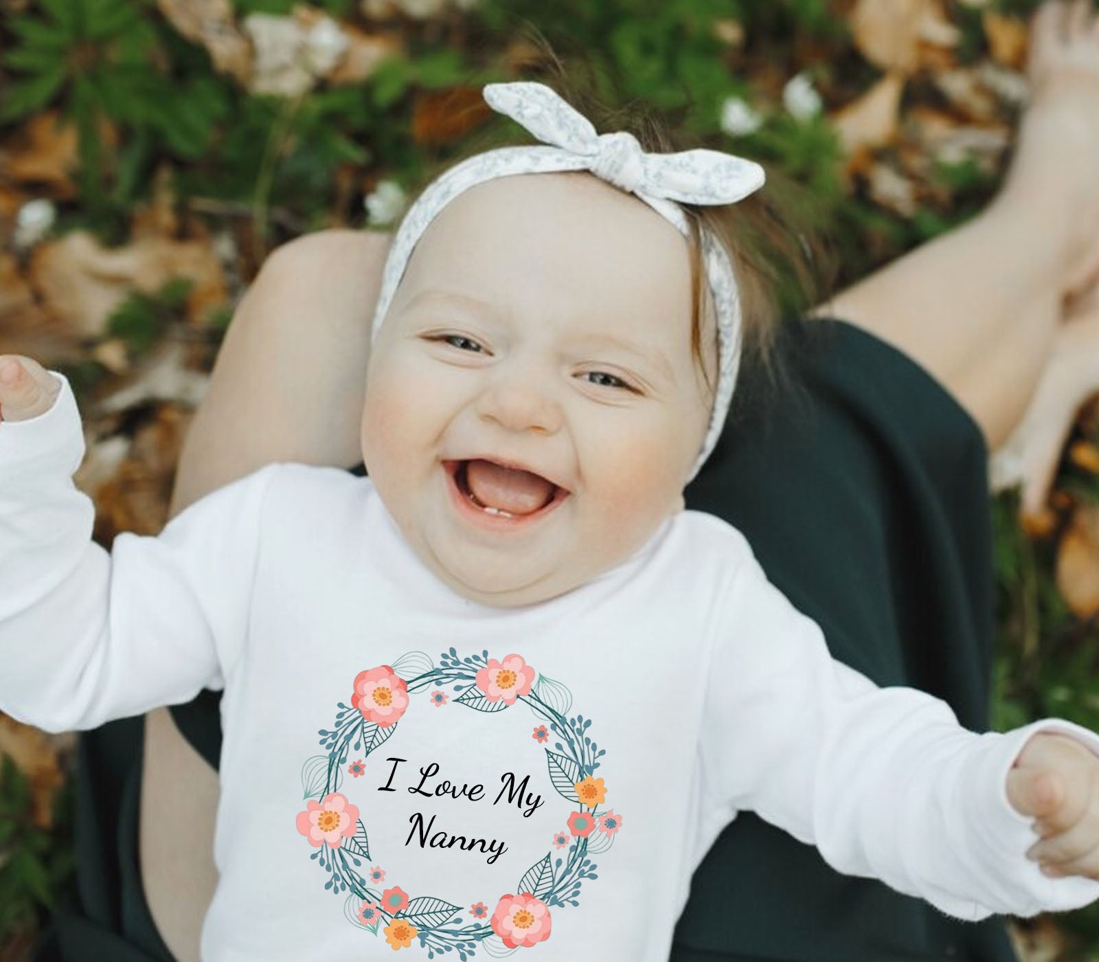 Floral Wreaths Short or Long Sleeve Baby Vests