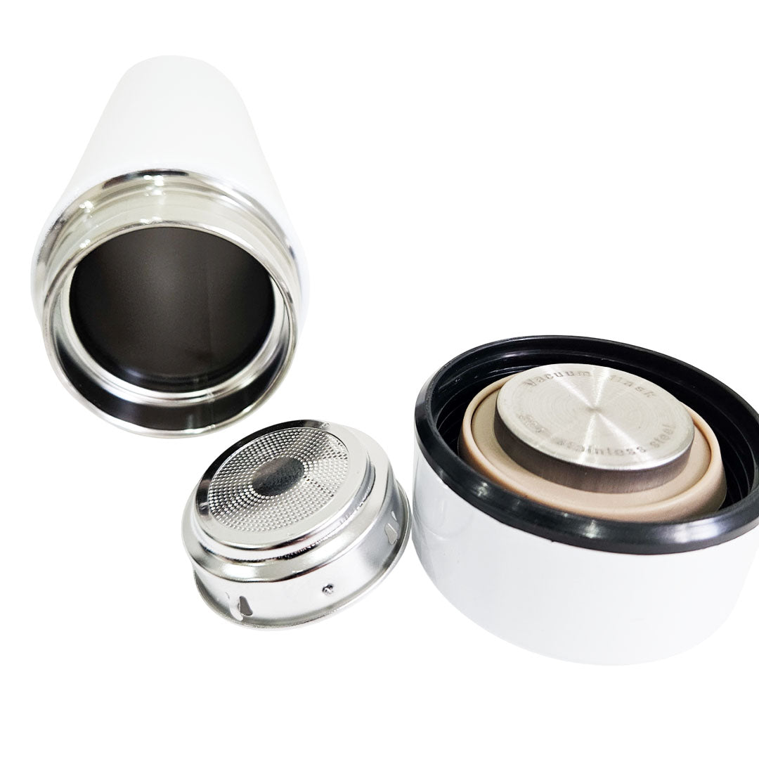 Set of metal components on a white background