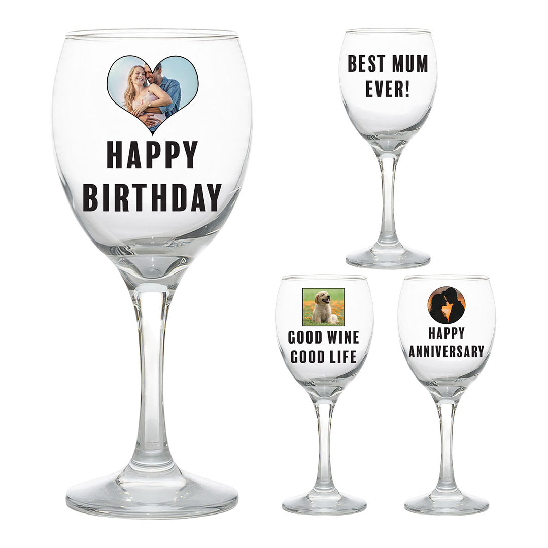 Elevate your parties with a monogrammed wine glass designed for festive moments. Perfect for custom gifts or sophisticated table settings.