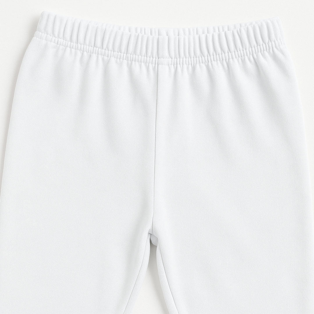 Close-up image highlighting the comfortable elastic waistband of the baby pants. Secure and snug fit ensuring ease of movement for babies