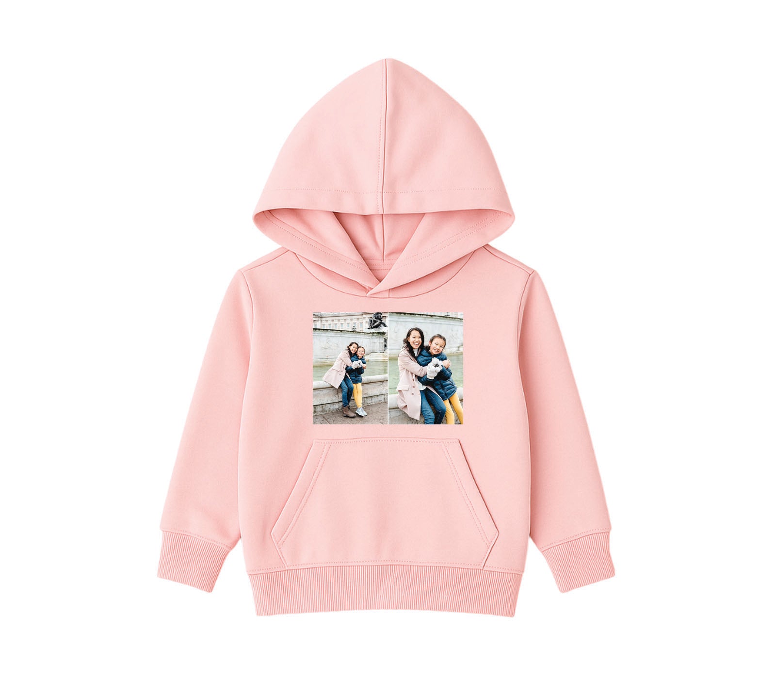 Close-up of pink jogger sweatpants for kids ages 1–6 with ribbed waistband and ankle cuffs—cozy activewear bottoms for everyday movement.