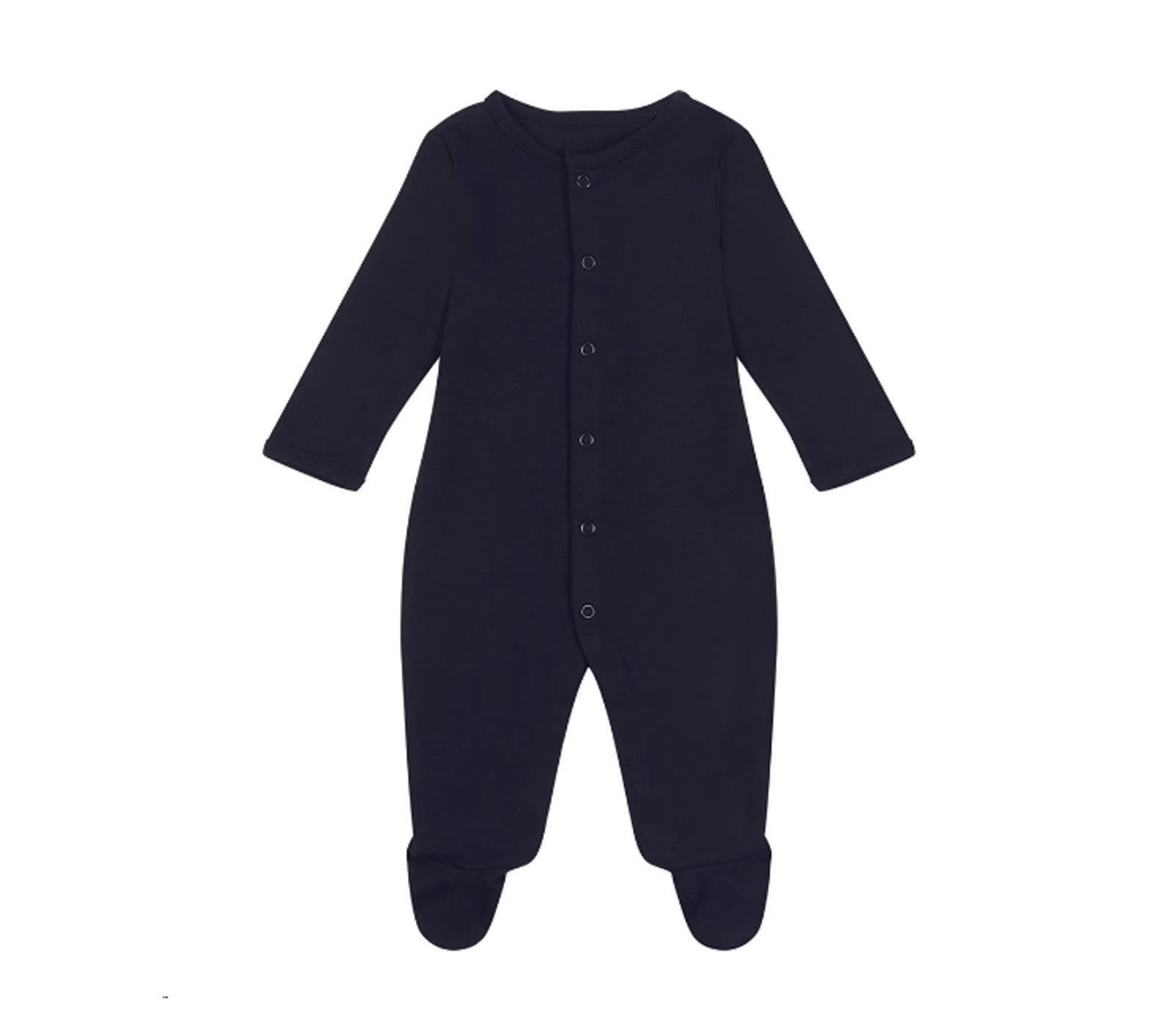 Black Closed Leg Baby Sleepsuit