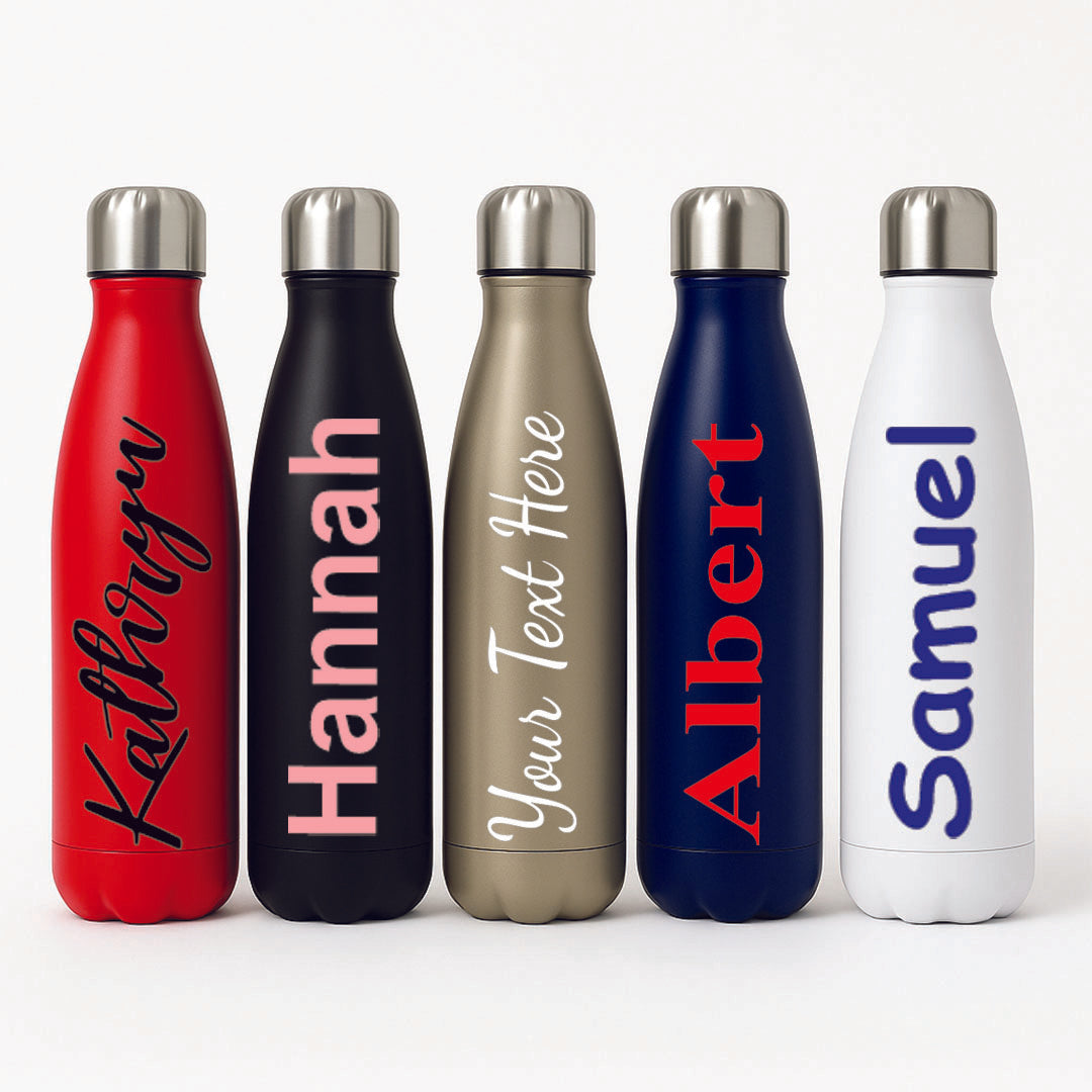 Personalised 500ml Refresh Stainless Steel Durable Double Wall Bottle Flask
