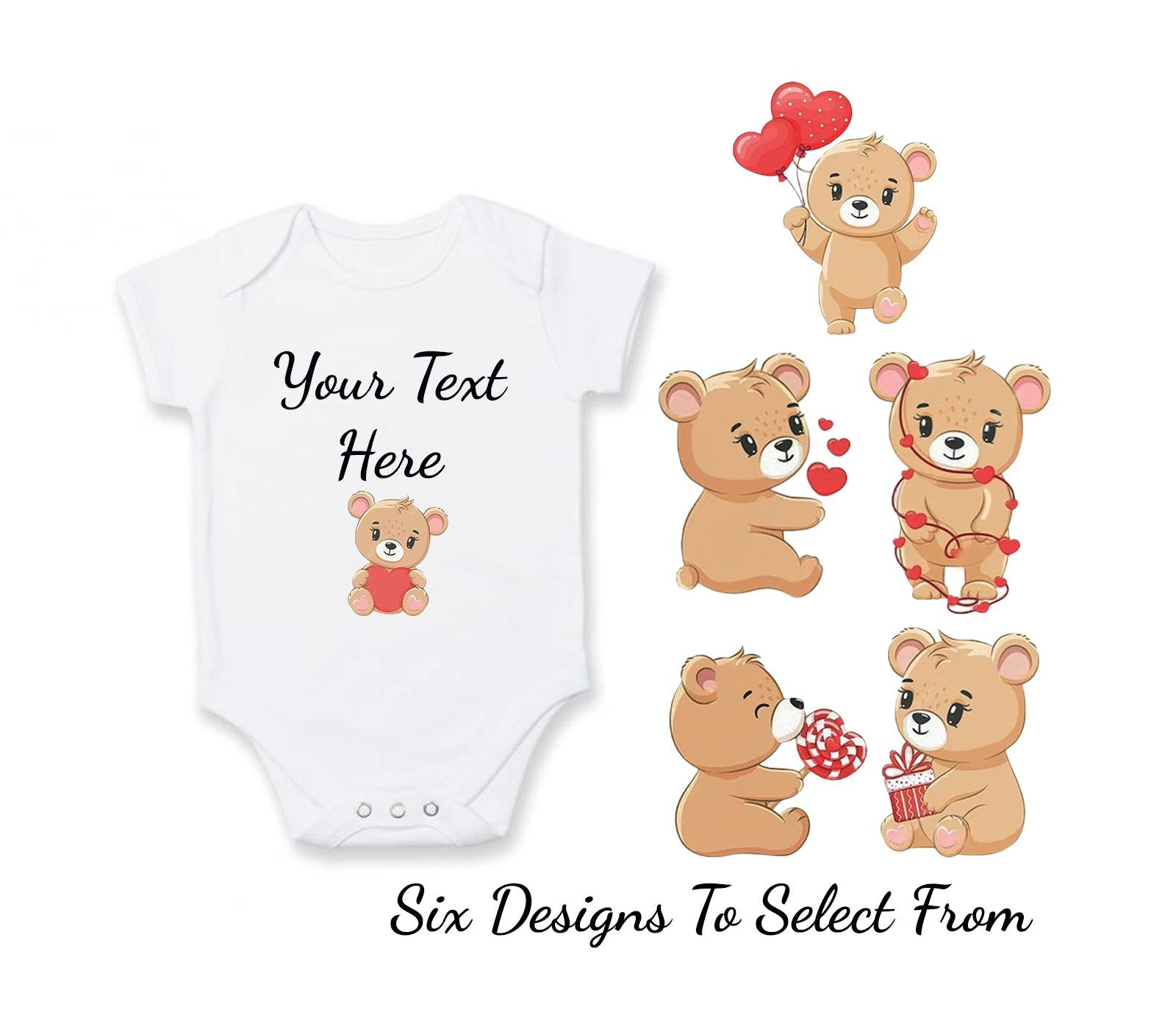 Teddy Bears Short or Long Sleeve Baby Vests