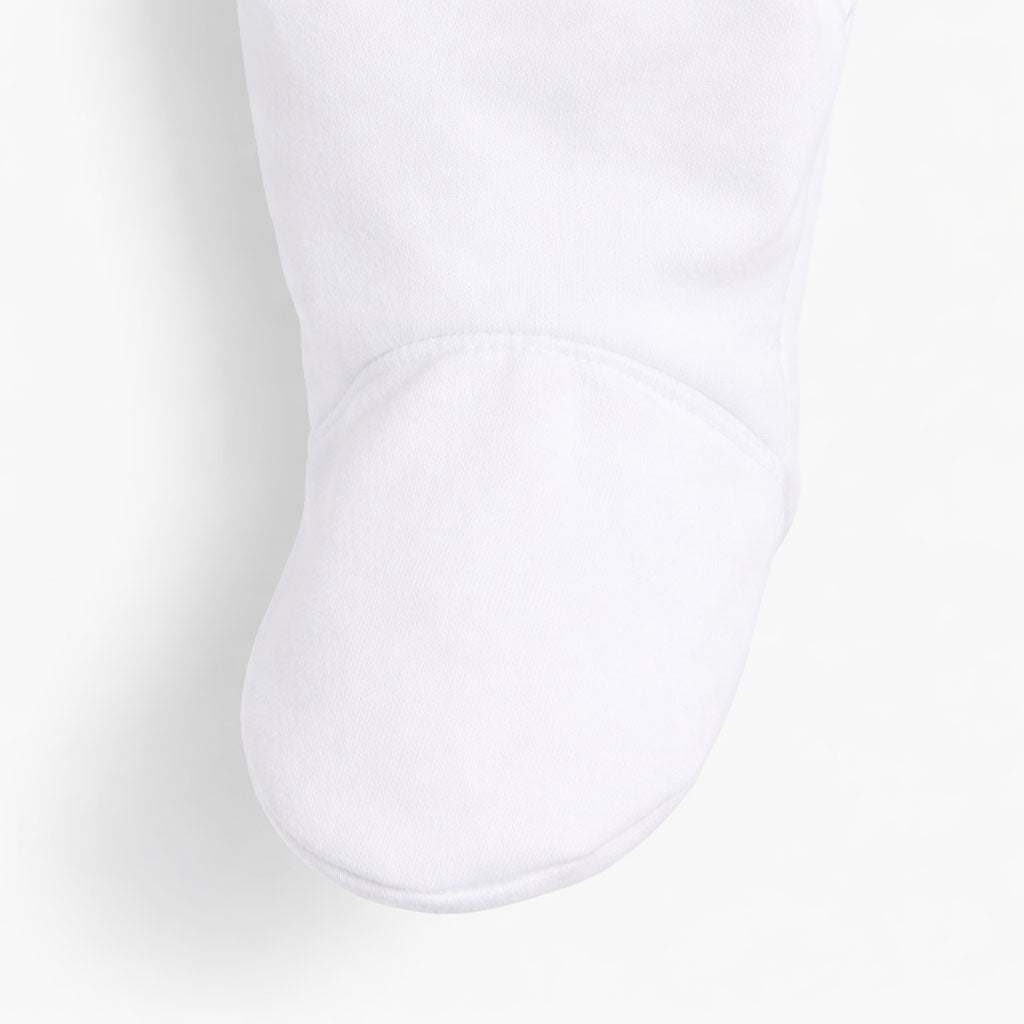 White sock on a white background