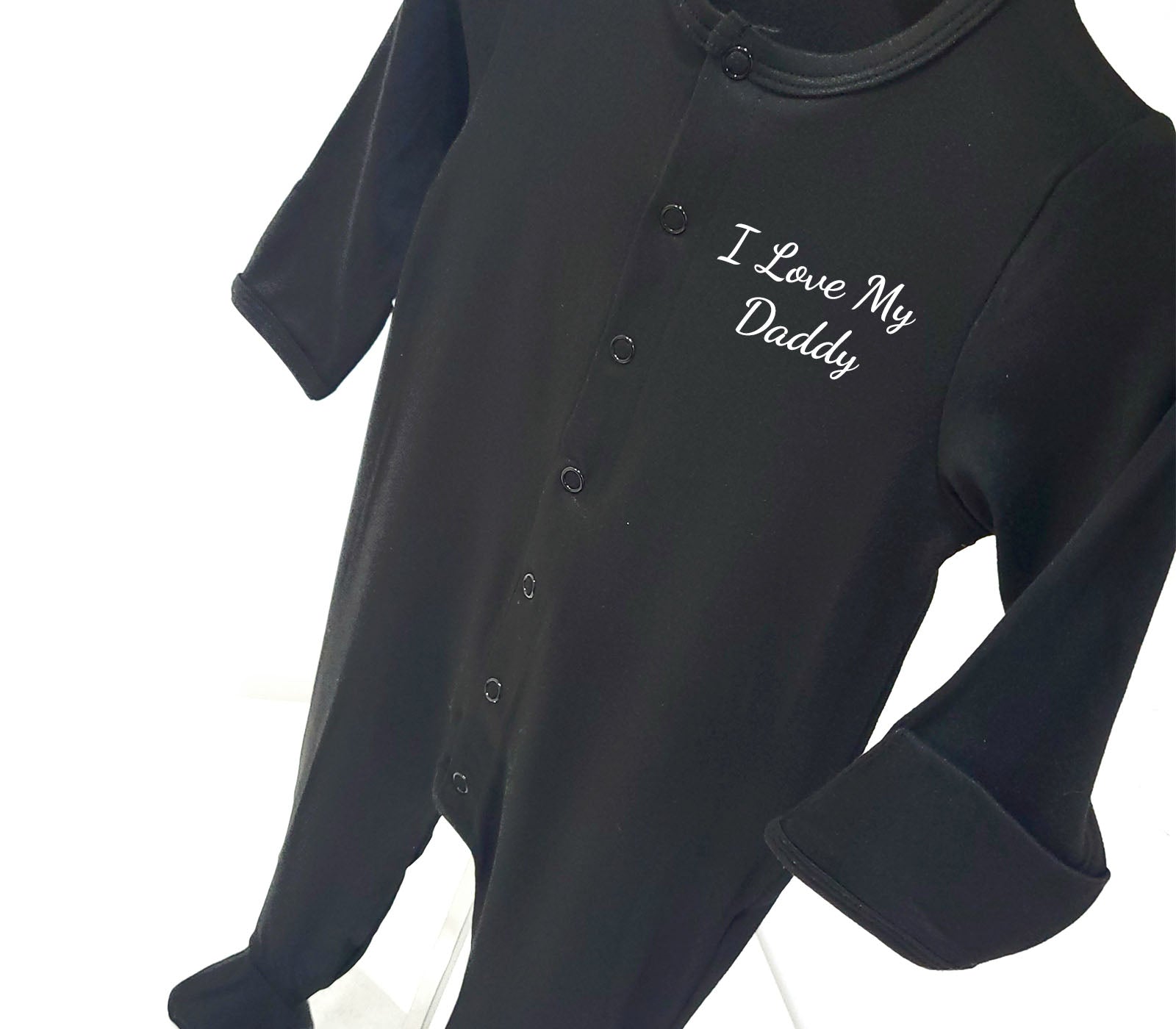 Black Sleepsuit Just Text